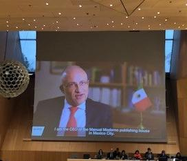 Hugo Setzer on screen at SCCR37