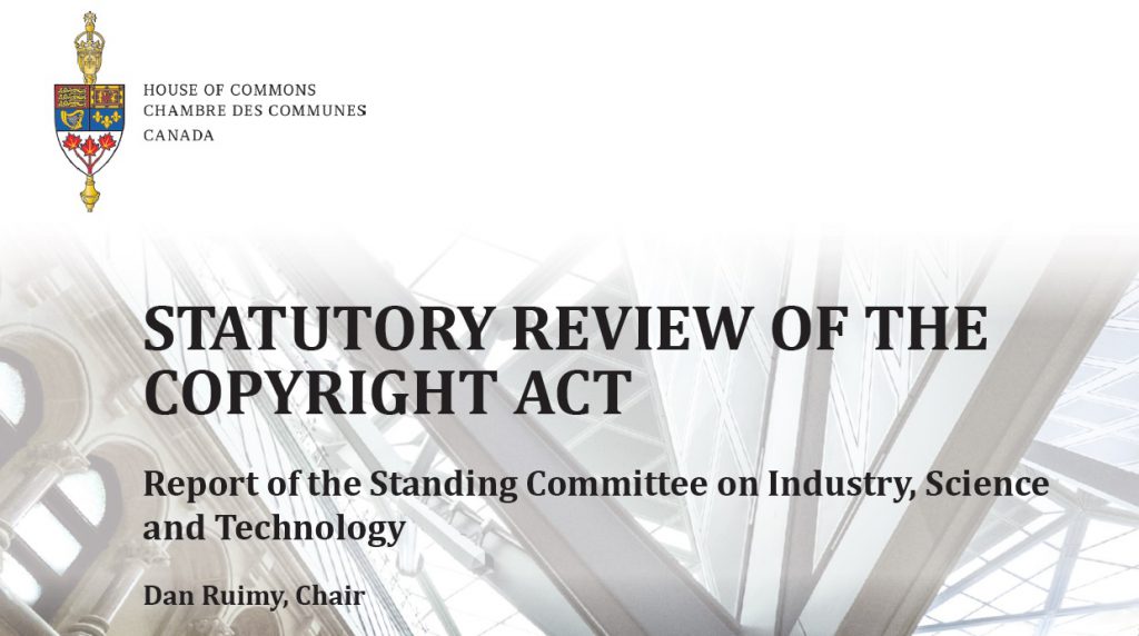 Crop of the cover of the INDU Committee report cover