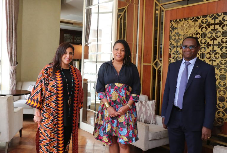 Bodour Al Qasimi, Maimouna Jallow and Lawrence Njagi