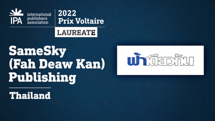 IPA Prix Voltaire 2022, Laureate SameSky (Fah Deaw Kan) Publishing, Thailand.