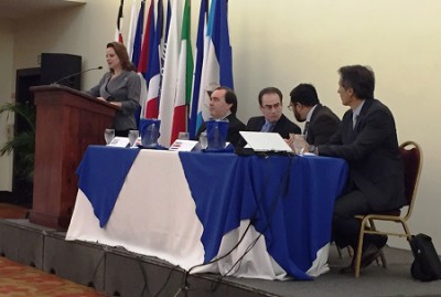 Costa Rican Vice-President, Ana Helena Chacón, opening the workshop.