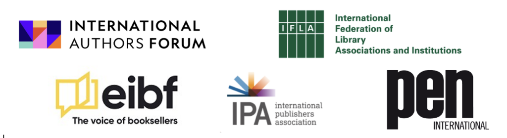 Logo composite IPA, IFLA, EIBF, IAF, PEN International