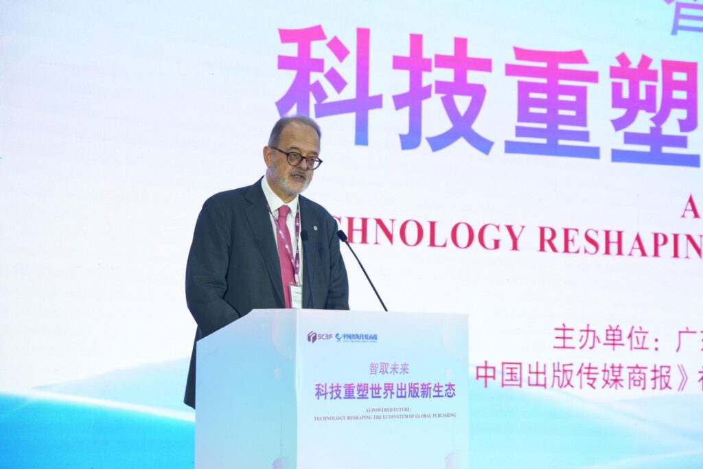 José Borghino speaking at South China Book Fair